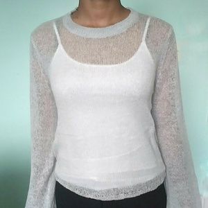 Gray See-through long sleeve